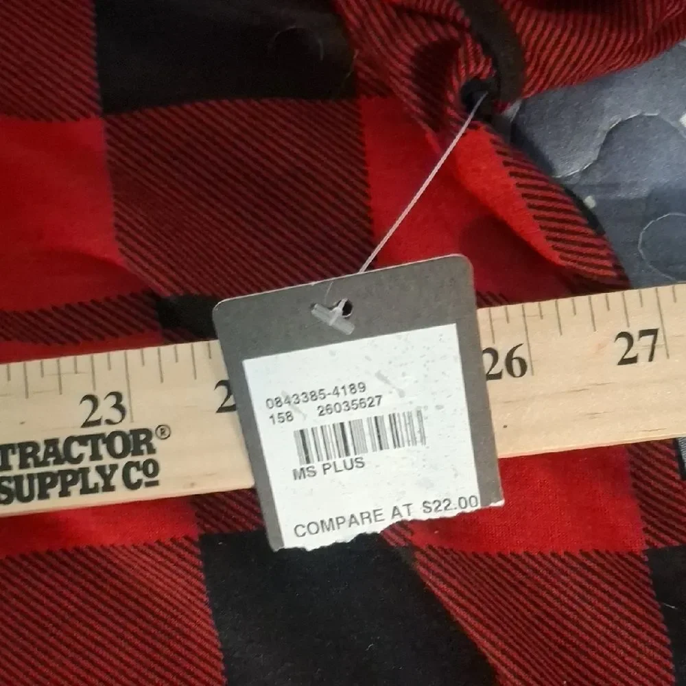 New York Laundry Red and Black Plaid Shirt size 3X NWT